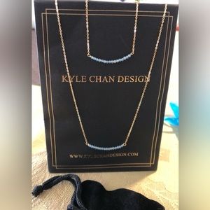 Kyle Chan Design Blue Topaz necklace and bracelet set. NWT